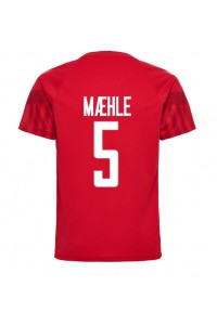Denemarken Joakim Maehle #5 Voetbaltruitje Thuis tenue WK 2022 Korte Mouw
